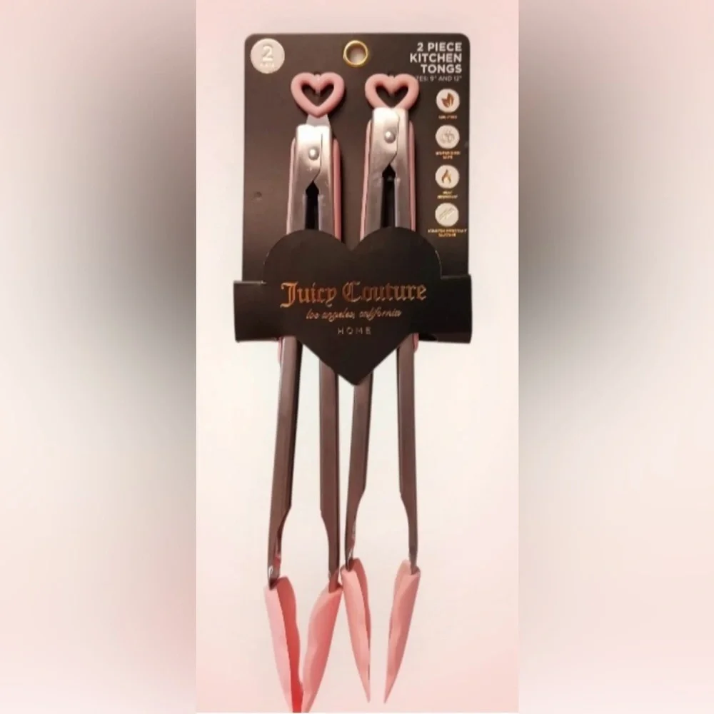 Juicy Couture Pink Whisk and Tong Set